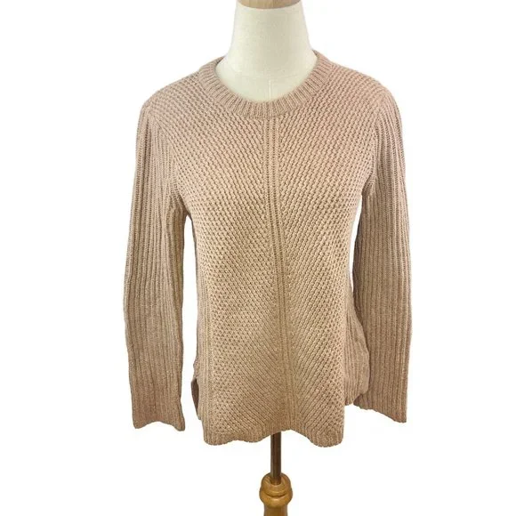 Madewell Hexcomb Texture Sweater Light Brown - Picture 2 of 5